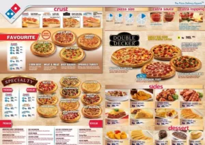 daftar menu Pizza Domino