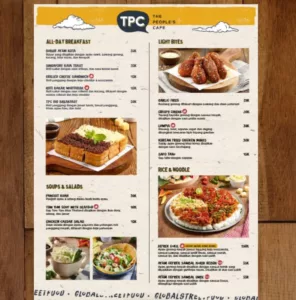 Daftar harga dan menu The People’s Cafe