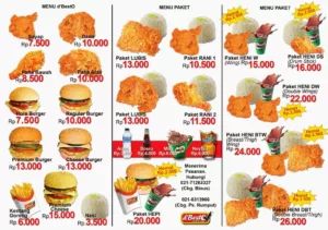 Daftar menu d'Besto dan harganya