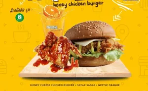 Honey Cheese Chicken Burger