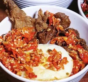 nasi beef sambal domba membara